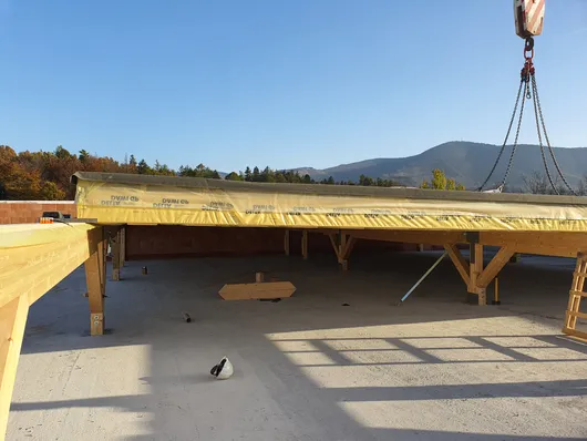 Roof structure of muzeum deposit building